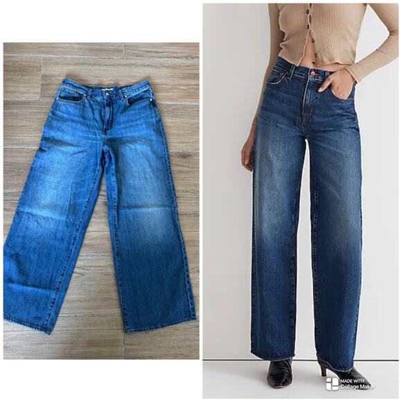 Madewell super wide leg jeans size 31 - Picture 2 of 8
